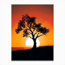 Sunset Tree 6 Canvas Print