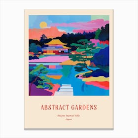 Colourful Gardens Katsura Imperial Villa Japan 2 Red Poster Canvas Print
