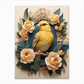 Bird In A Frame Canvas Print