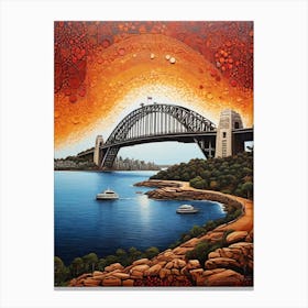 Default Australian Aboriginal Dot Art Style Painting Of The Sy 0 (1) Canvas Print