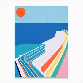 Bondi Beach, Sydney, Australia Modern Colourful Canvas Print