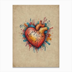 Heart Of Music 5 Canvas Print