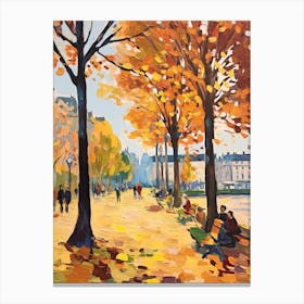 Autumn Gardens Painting Tuileries Garden France 3 Canvas Print