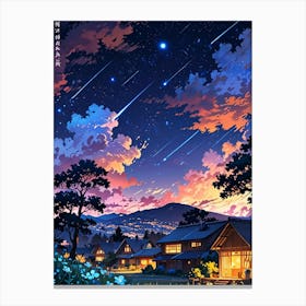 Night Sky Anime aesthetic 23 Canvas Print