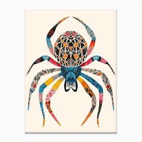 Colourful Insect Illustration Spider 8 Canvas Print