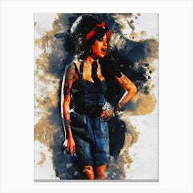 Smudge Amy Winehouse Canvas Print