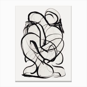 Abstract Art Hug 2 Canvas Print