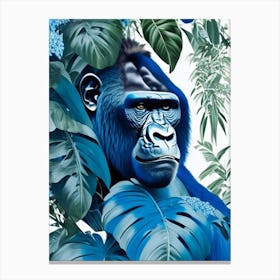 Gorilla In Jungle Gorillas Decoupage 1 Canvas Print