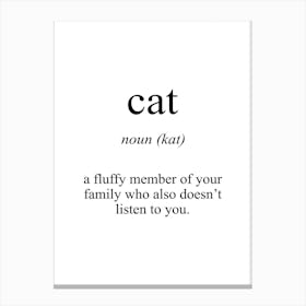 Cat Meaning Canvas Print