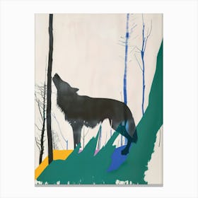 Wolf 1 Cut Out Collage Canvas Print
