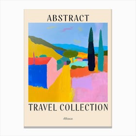 Abstract Travel Collection Poster Albania 2 Canvas Print