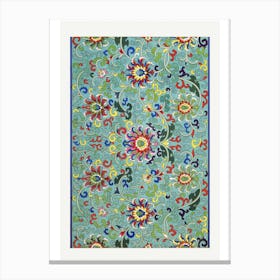 Chinese Oriental Flora Patterns Ornaments Canvas Print