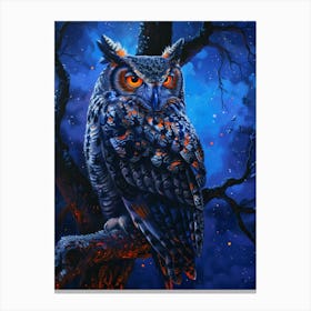 Owl In The Night 1 Canvas Print