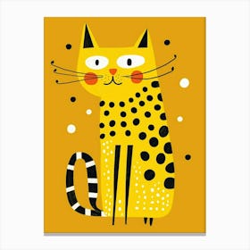 Yellow Cat 5 Canvas Print