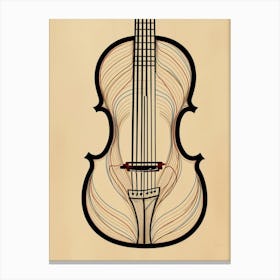 Violin Drawing Canvas Print