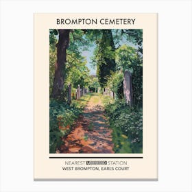 Brompton Cemetery London Parks Garden 4 Canvas Print