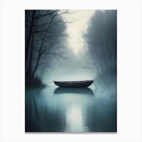 Boat In The Fog 2 Canvas Print