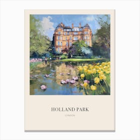 Holland Park London Vintage Cezanne Inspired Poster Canvas Print