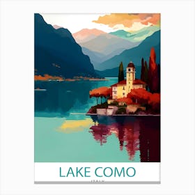 Lake Como ItalyTravel Poster Canvas Print
