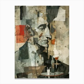 The Man In The Suit Style Abstract Canvas Print