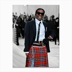 Asap Rocky Met Gala 2023 Karl Lagerfeld Red Carpet Looks Canvas Print