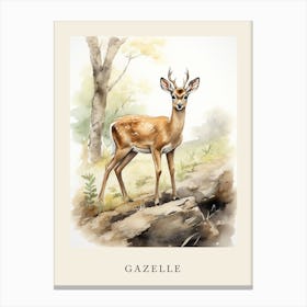Beatrix Potter Inspired  Animal Watercolour Gazelle 2 Canvas Print