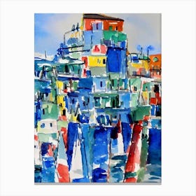 Port Of Roseau Dominica Abstract Block harbour Canvas Print