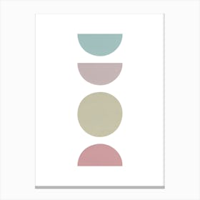 Pastel Circles Canvas Print