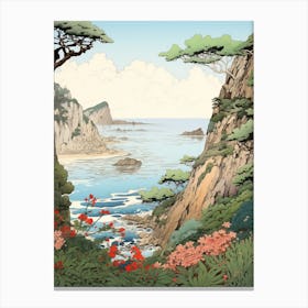 Okinawa Islands In Okinawa, Ukiyo E Drawing 4 Canvas Print