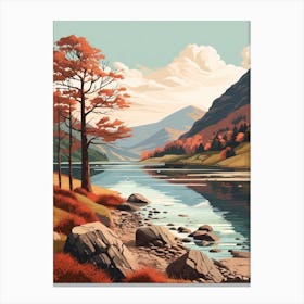 The Lake Districts Ullswater Way England 4 Hiking Trail Landscape Canvas Print