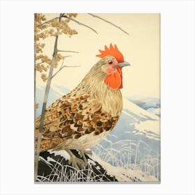 Bird Illustration Grouse 3 Canvas Print