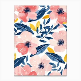 Watercolor Floral Pattern 5 Canvas Print