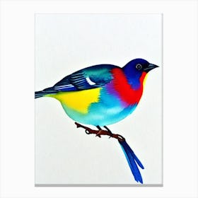 Cowbird Watercolour Bird Canvas Print
