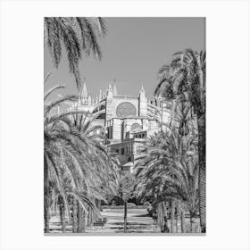 Black And White Mallorca Palma Canvas Print