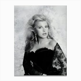 Singer Stevie Nicks Of Fleetwood Mac Pose For A Portrait Circa 1987 In Los Angeles Canvas Print