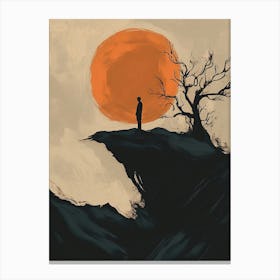 Man On A Cliff 1 Canvas Print