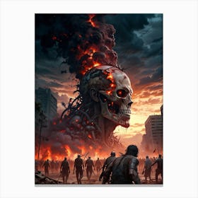 Zombies In The City 4 Canvas Print