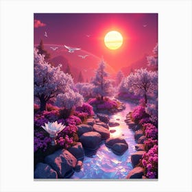 3d Illustration Of A Spring Canvas Print