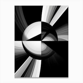 Infinity Abstract Black And White 4 Canvas Print