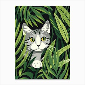 Cat In The Jungle 24 Canvas Print