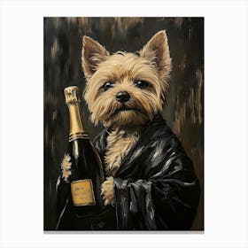 Dog In Bathrobe 8 Canvas Print