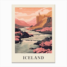 Vintage Travel Poster Iceland 4 Canvas Print