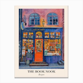 Bergen Book Nook Bookshop 4 Poster Canvas Print