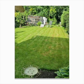 Garden With A Lawn Mower Canvas Print
