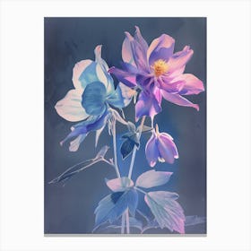 Iridescent Flower Columbine 1 Canvas Print
