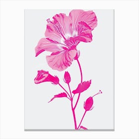 Hot Pink Hibiscus 3 Canvas Print
