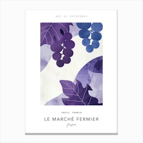 Grapes Le Marche Fermier Poster 3 Canvas Print