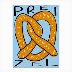 Pretzel Blue Canvas Print