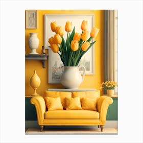 Yellow Tulips 1 Canvas Print