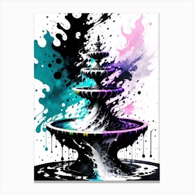 Fountain Of Colors Canvas Print